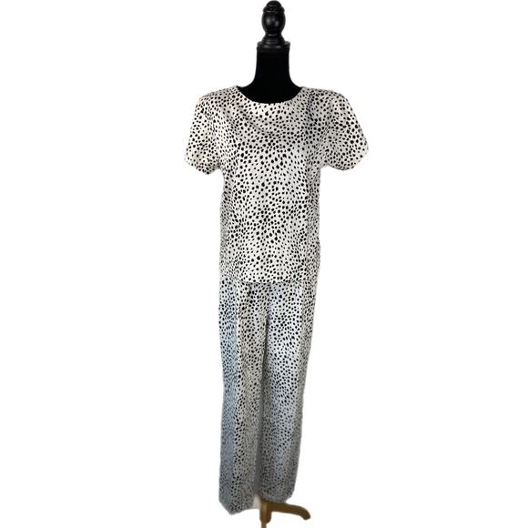Vintage Distorted Dot 2 Piece Pant Set - Women's Size Medium - Picture 1 of 7